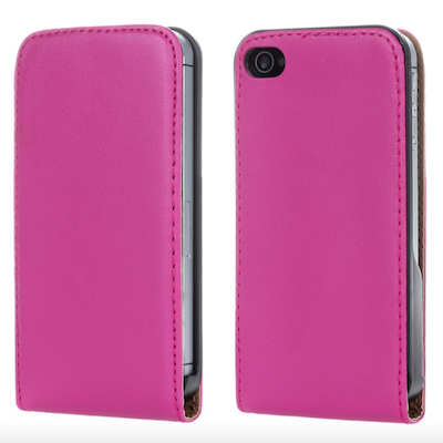1X Pink Leather Wallet Case Covers Pouch For iPhone 4S 4GS 4G
