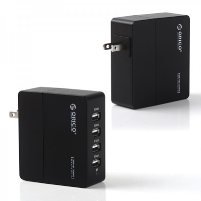 ORICO DCA-4U 4 port Travel Wall Charger for Apple iPad 2/New iPad 3/iPhone 5/4s/4/3Gs/Samsung Note