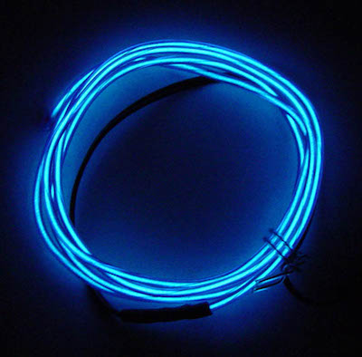 2 Meter EL Wire 2.3mm Neon White Glow Light Car Charger
