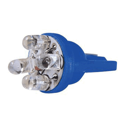 Ceramic Shell T10 W5W Wedge Blue LED Car Dash Lights lamp Bulbs 12V 4pcs
