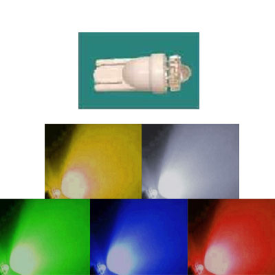 4 Pcs T5 1206 SMD 13 LED White Light Round Panel Bulb Lamp for Car