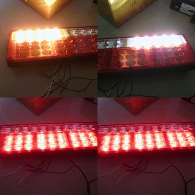 2 Pcs H4 27 Red 5050 SMD LED Auto Car Fog Light Bulb