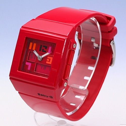 Red Sport Style Mirror Surface Silicone LED Digital Watch for Women and Men 