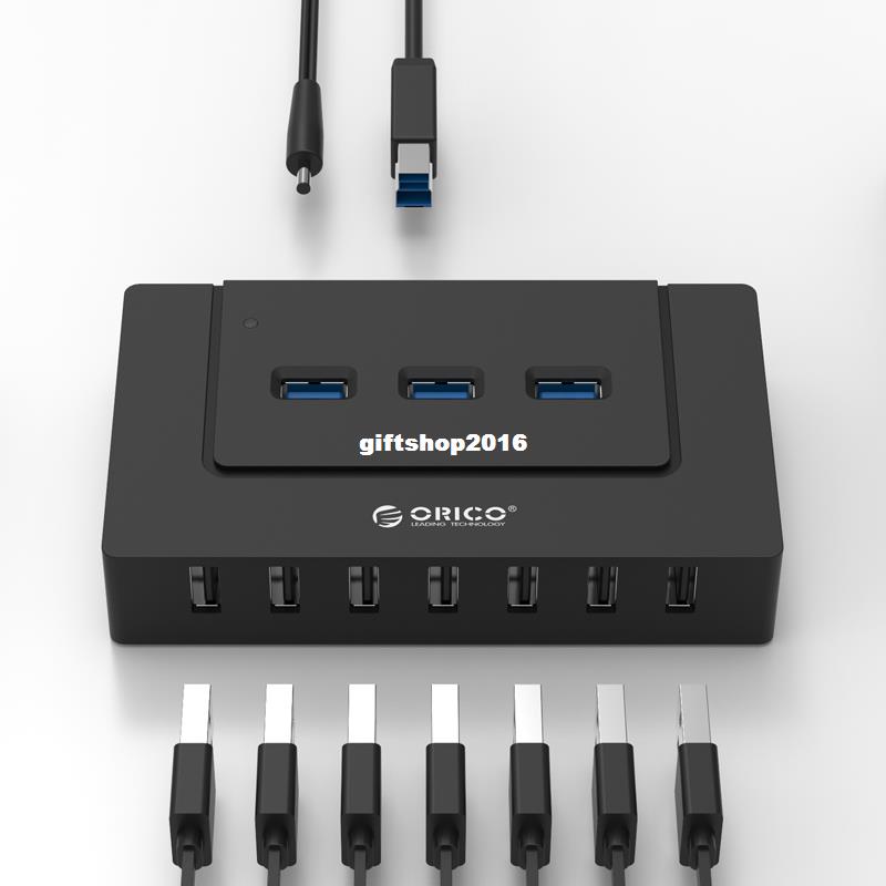 ORICO H9910-U3 Super speed USB 3.0 7 ports& 3 Ports USB 2.0 HUB with 12V/2.5A adapter