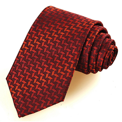New Solid Pink Checked JACQUARD WOVEN Men's Tie Necktie