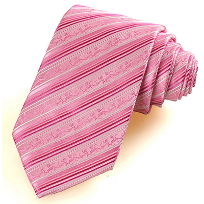 New Hot Pink Solid Checked JACQUARD WOVEN Men's Tie Necktie