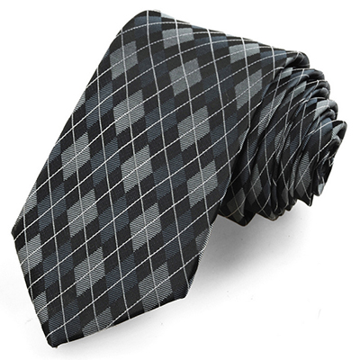 New Blue Checked JACQUARD WOVEN Men's Tie Necktie