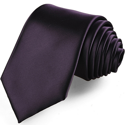New Striped Purple White Black Glossy Men's Tie Necktie Wedding Party Gift KT0118