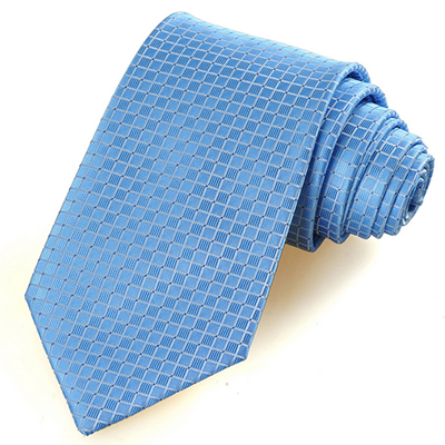 New Checked Grey Navy Dark Blue JACQUARD Men Tie Necktie Formal Suit Gift KT0008