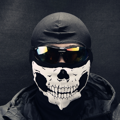 Counter Strike Cosplay Ghost Skull Black Face Mask Biker Balaclava Call of Duty