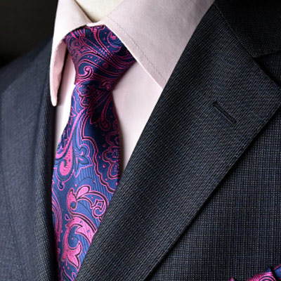 New Violet Checked JACQUARD WOVEN Men's Tie Necktie