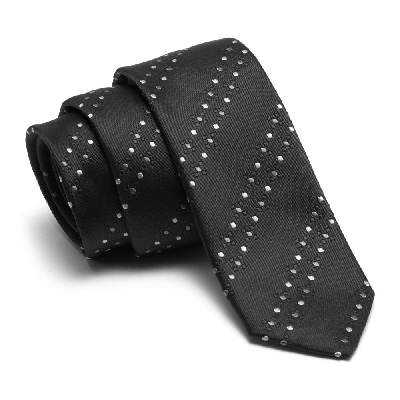 New Checked White Black JACQUARD WOVEN Men's Tie Necktie #3019