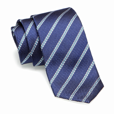 New Checked Blue White JACQUARD WOVEN Men's Tie Necktie #3012