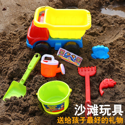 Child plays the sand beach toy car baby suit bucket sand-excavating large leakage shovel Water bath cassia seed tool