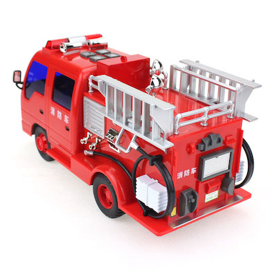 Quality goods bag mail fireman Sam toy sprinkler spray fire fire engine universal electric light toy car