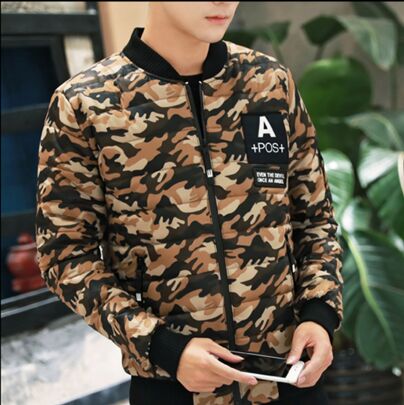 2015 new winter Han edition short paragraph cotton-padded jacket coat camouflage joining together to keep warm coat coat factory direct sale