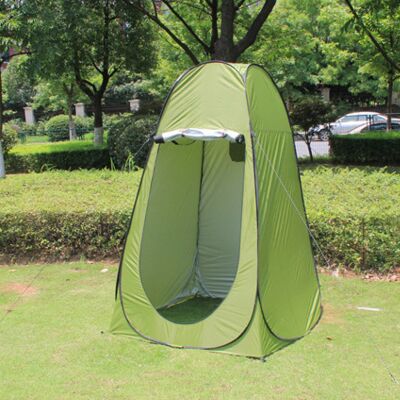 Dressing tent. Outdoor bathing tent. Mobile toilet