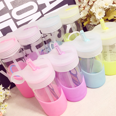Macarons straw cover silicone folding cups