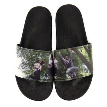 Greatshoe custom printed slipper, eva plain slide sandal,black pvc mens slide sandal custom logo slide sandal men slipper