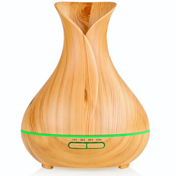 400ml vase shape led night lights waterless auto shut-off cool mist ultrasonic air humidifier essential oil aroma diffuser