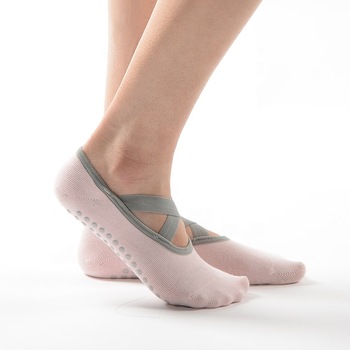 MEIKAN Wholesale Cotton Anti-Slip Soft Silicone Sole Dance Barre Ballet Pilates Sox Custom Women Grip Yoga Socks for women