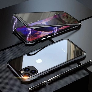 shockproof Phone Accessoires tempered Glass Phone Shell Metal Magnetic Phone Case for iPhone 11 11 Pro 11 Pro Max