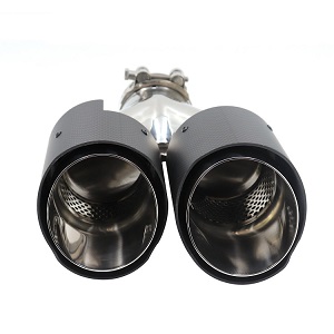 Original style 304 stainless steel 63mm dual carbon fiber exhaust 